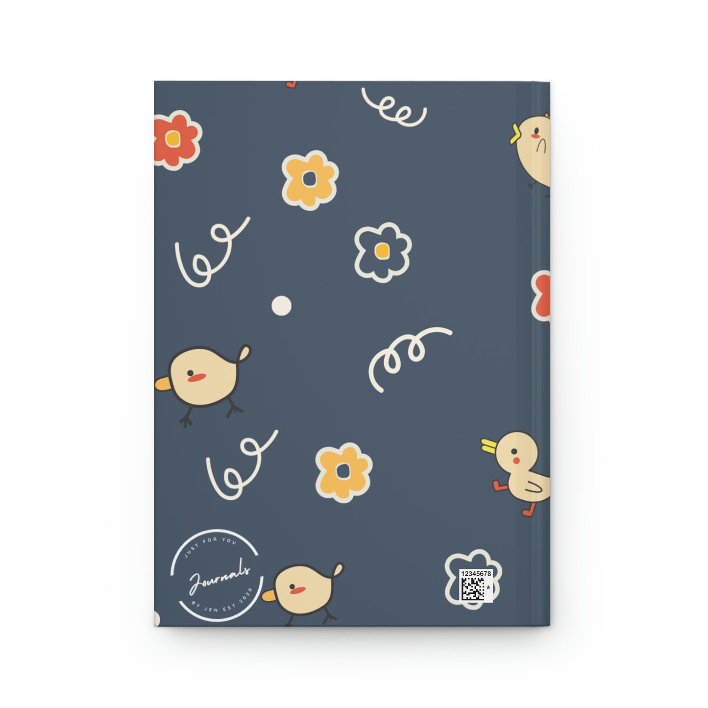 Ducks and Flowers Hardcover Journal Matte