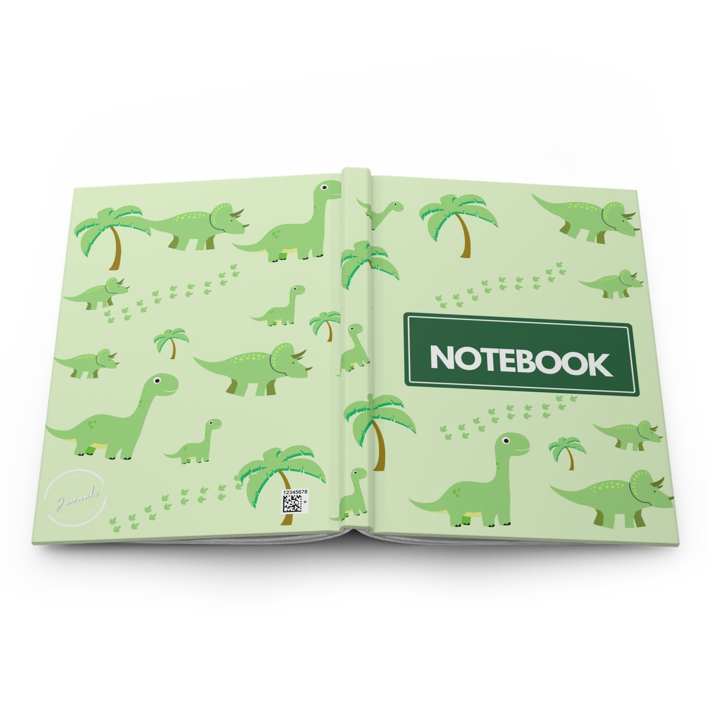 Dino and Palm Trees Hardcover Journal Matte