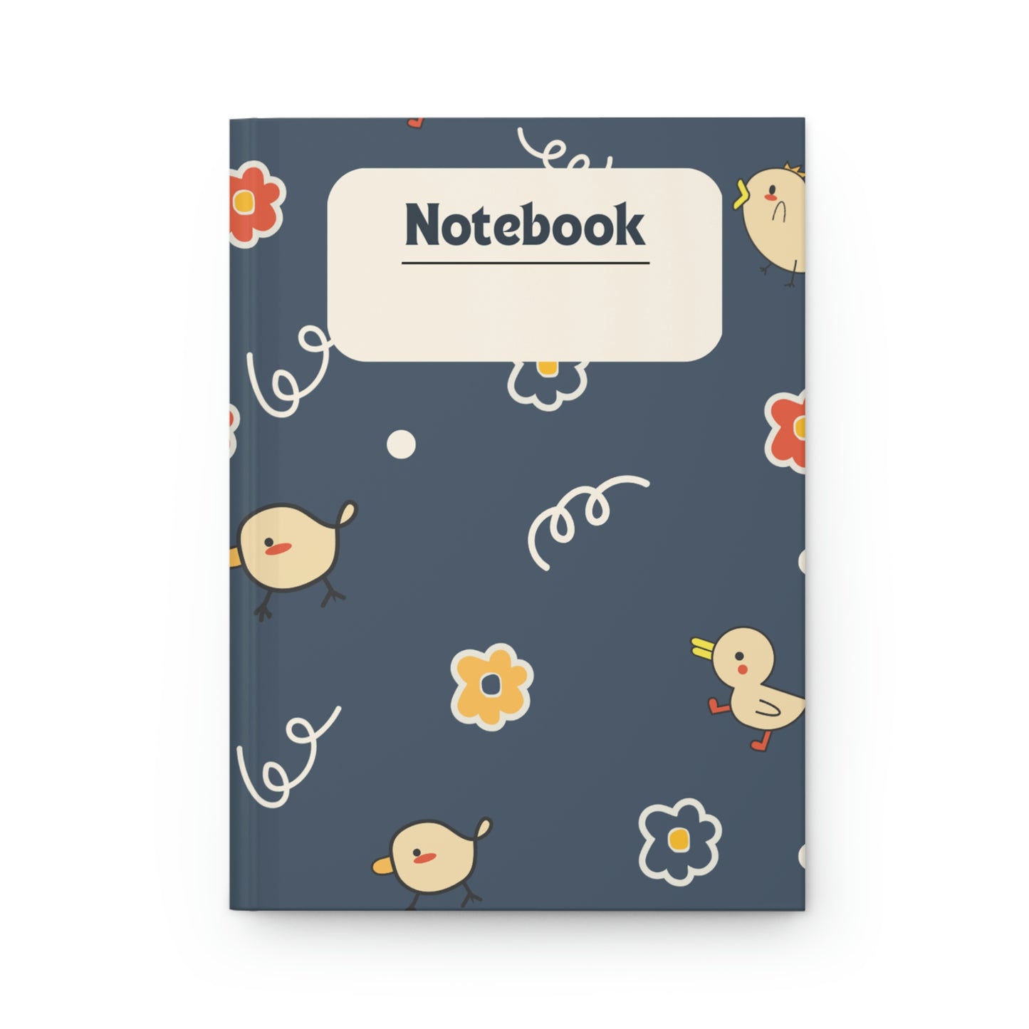 Ducks and Flowers Hardcover Journal Matte