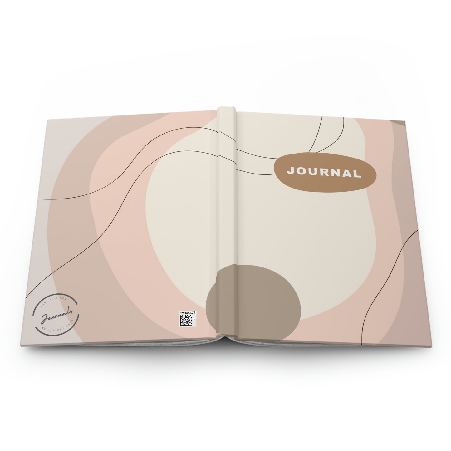 Brown and Pink Journal Hardcover Journal Matte
