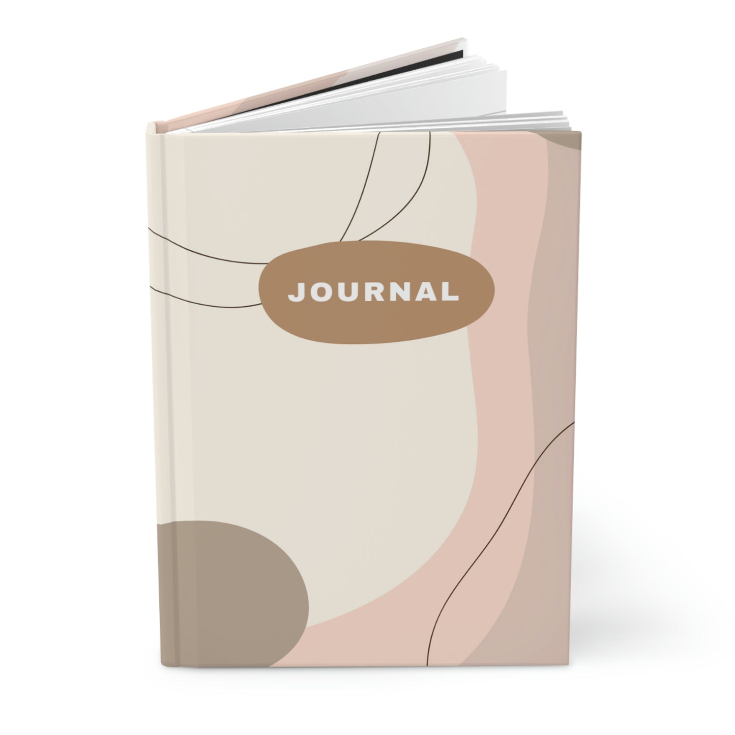 Brown and Pink Journal Hardcover Journal Matte