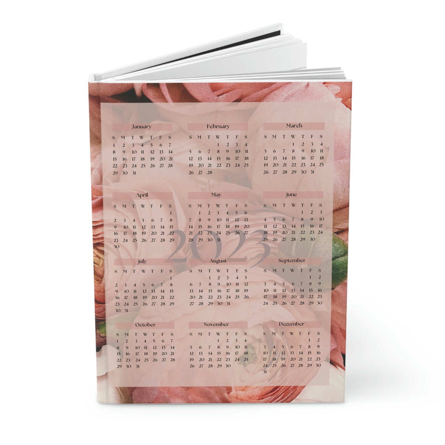Flower Calendar 2023 Hardcover Journal Matte