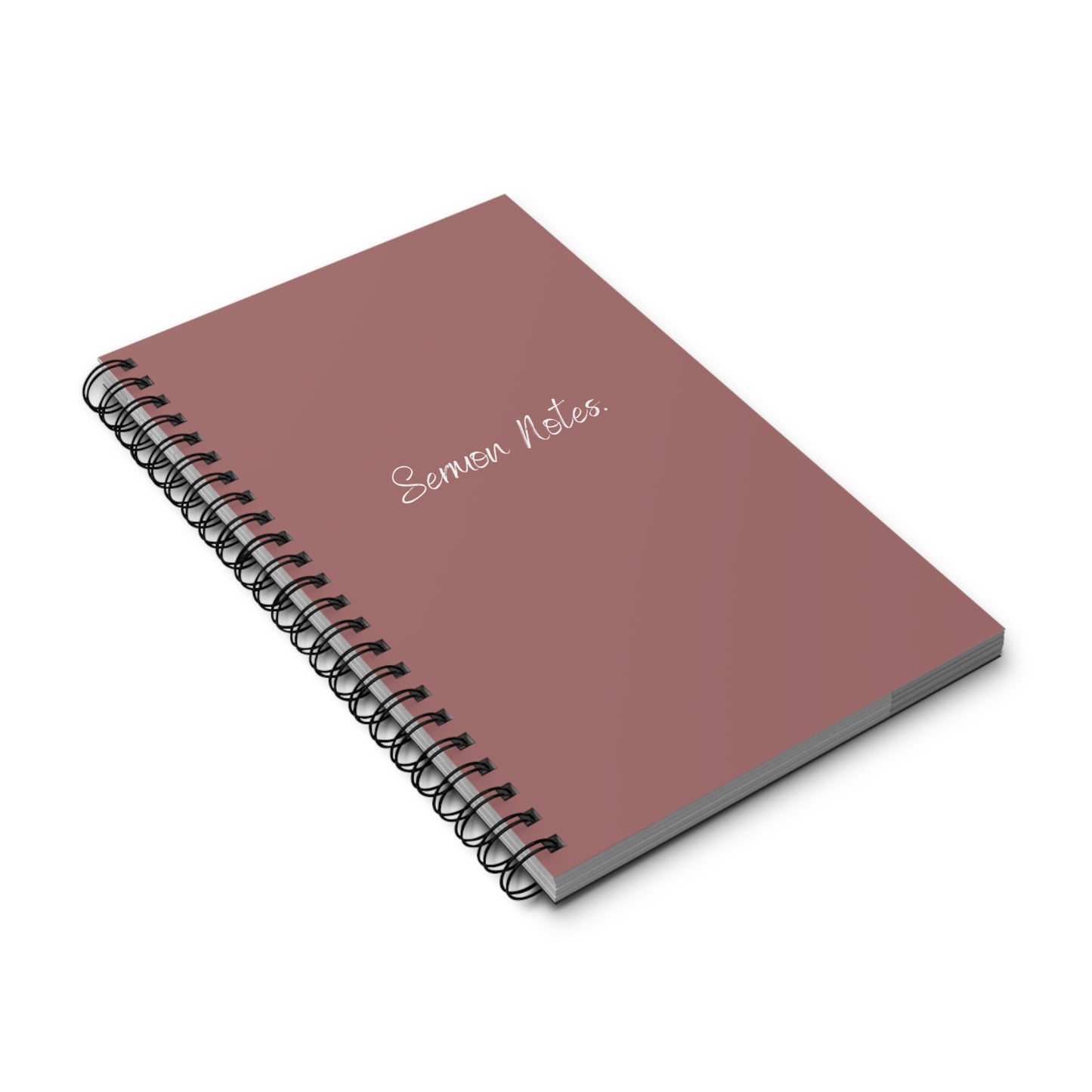 White Lettering Sermon Notes Spiral Journal