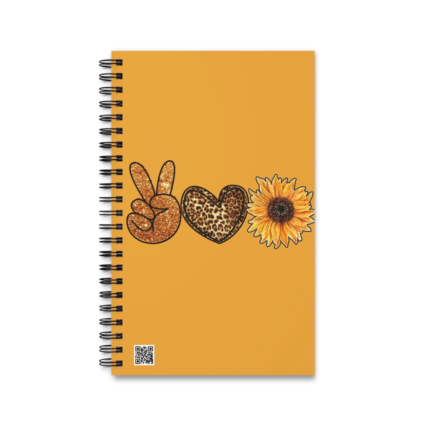 Peace Love Sunflowers Spiral Journal