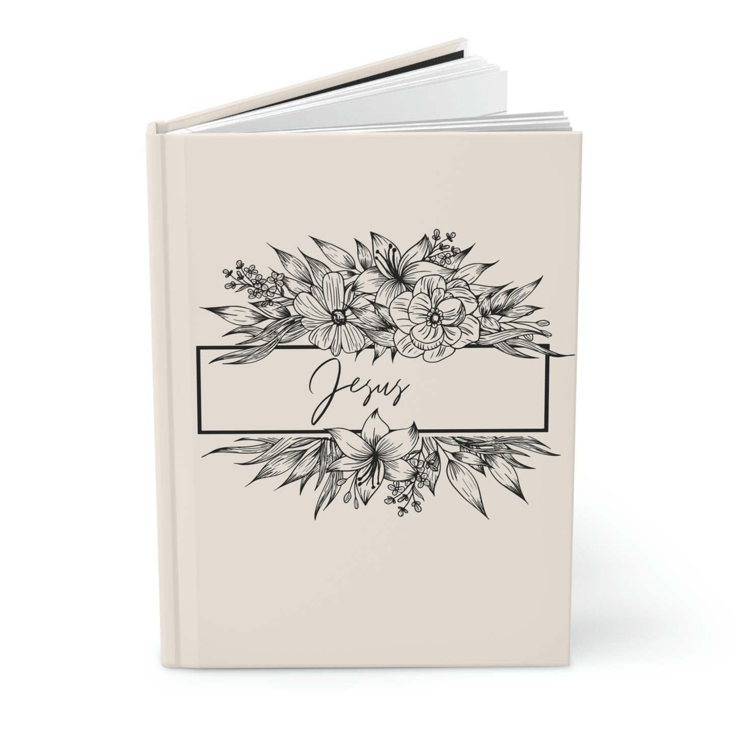 Jesus and Flowers Hardcover Journal Matte