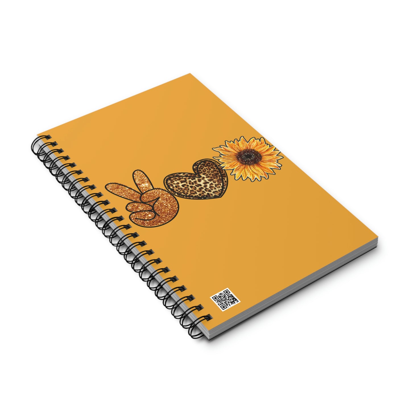 Peace Love Sunflowers Spiral Journal