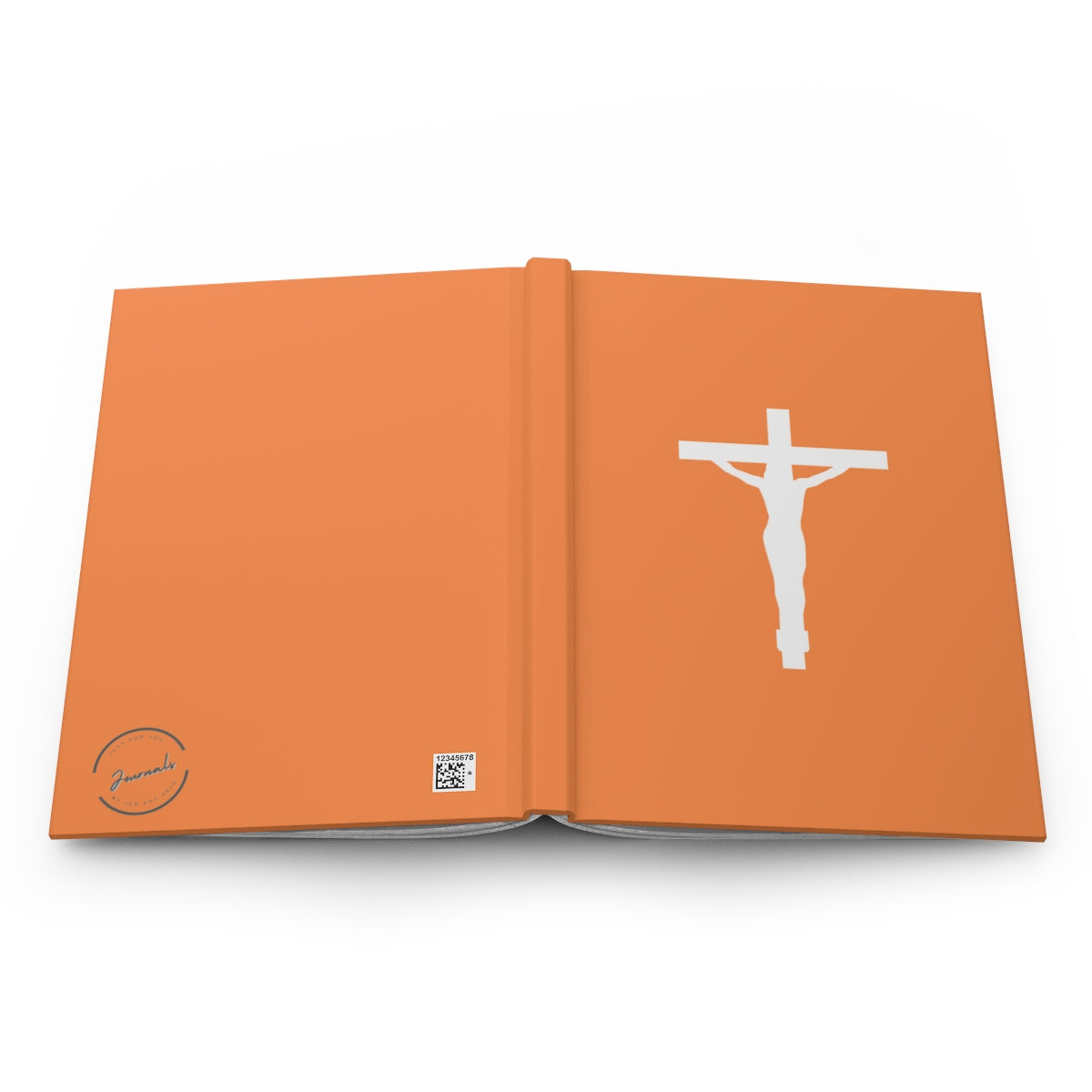 Orange Cross Hardcover Journal Matte