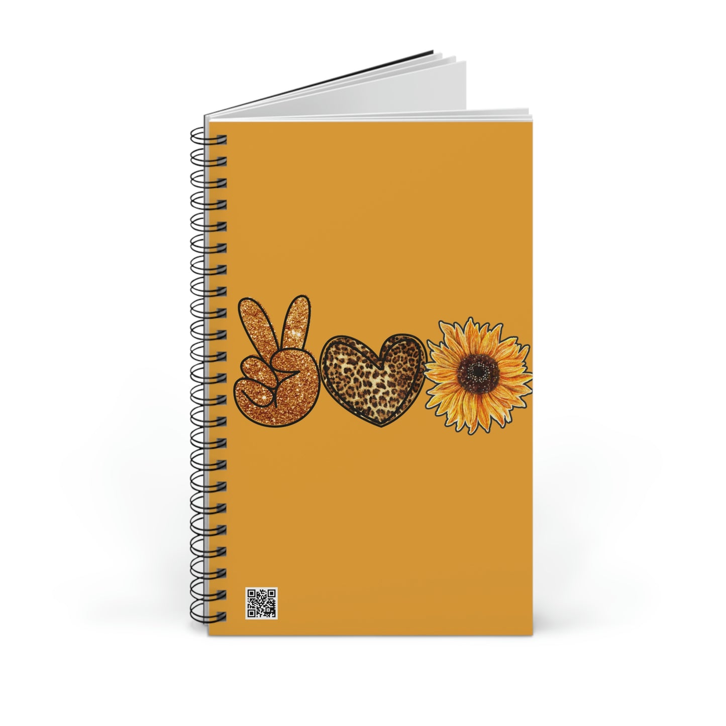 Peace Love Sunflowers Spiral Journal