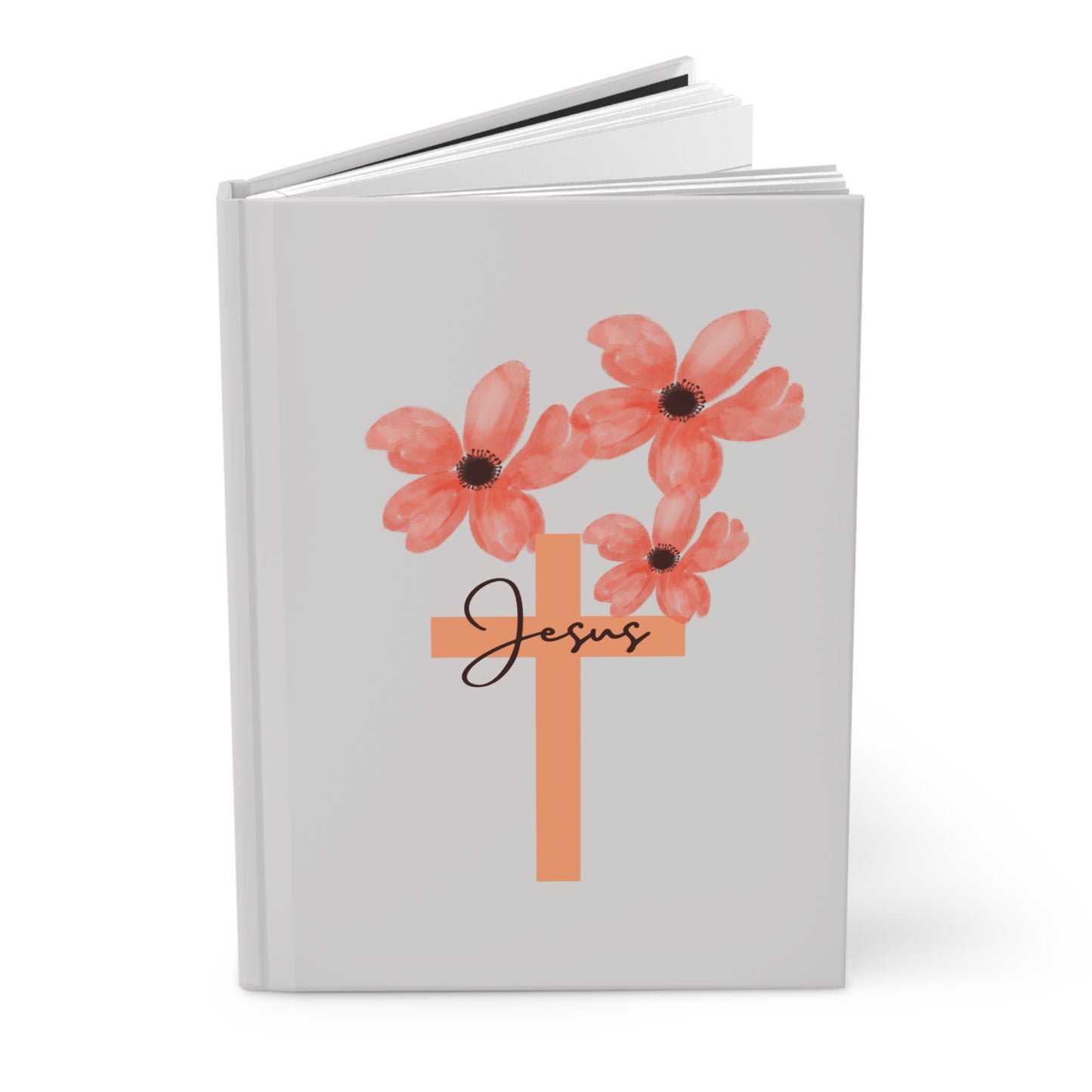 Jesus Flower Cross Hardcover Journal Matte