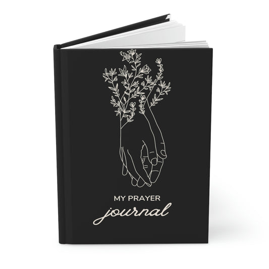 Black Prayer Journal Hardcover Journal Matte