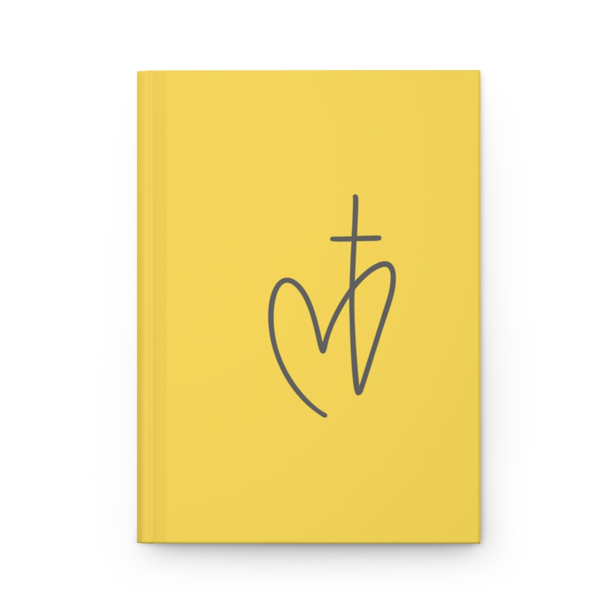 Yellow Heart/Cross Hardcover Journal Matte