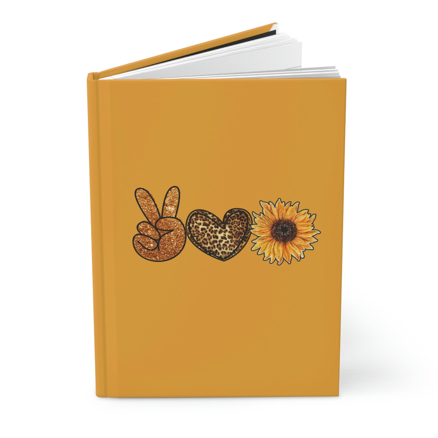 Peace Love Sunflower Hardcover Journal Matte