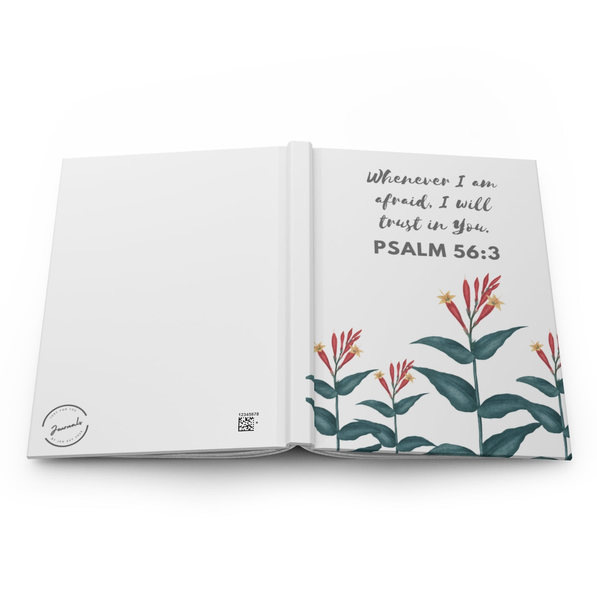 Psalm 56:3 Whenever I am Afraid Hardcover Journal Matte