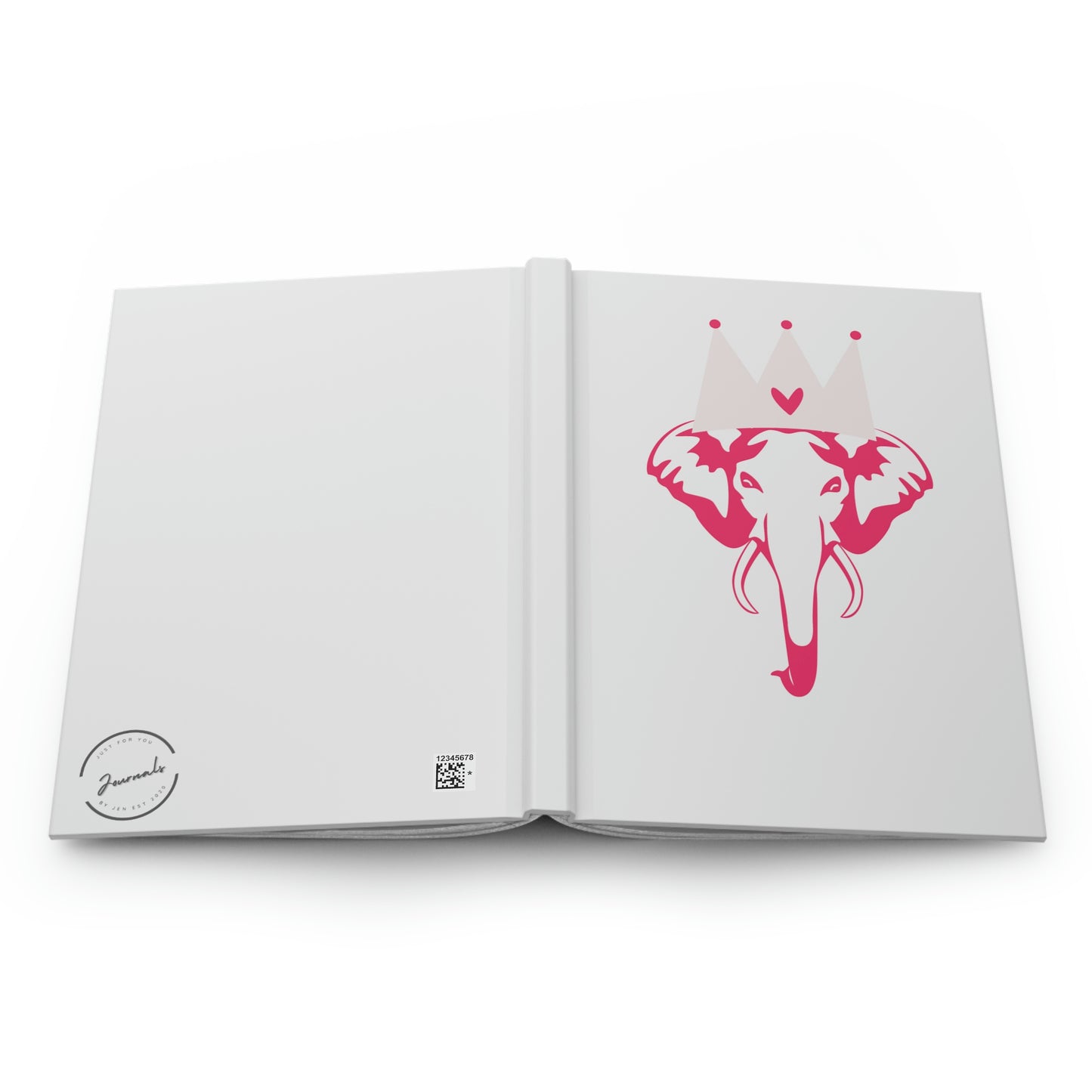 Pink Elephant Hardcover Journal Matte