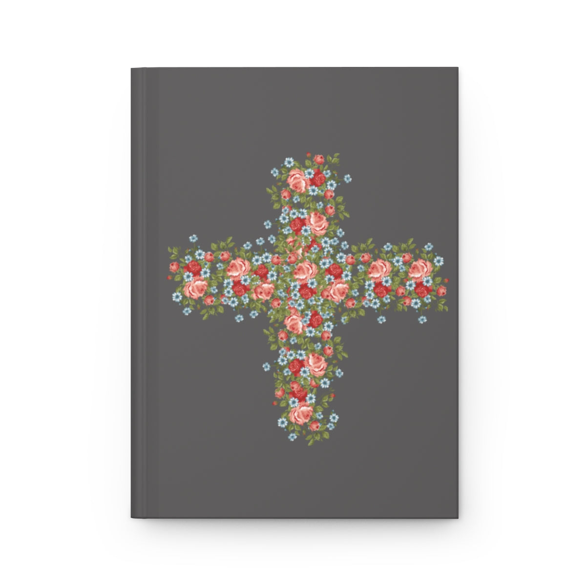 Flower Cross Grey Hardcover Journal Matte