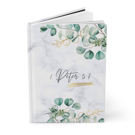 1 Peter 5:7 Hardcover Journal Matte